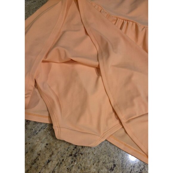 Old Navy Women Wrap-Front Swimsuit Swim Dress Side-Tie Sarong Style M Orange - Picture 8 of 11